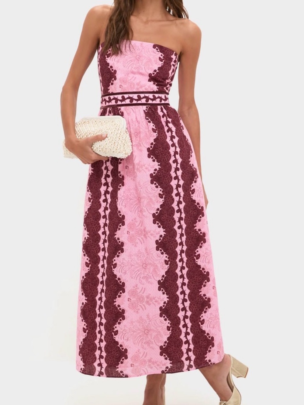 Women’s Pink Strapless dress. Modatrova Bennet Dress.